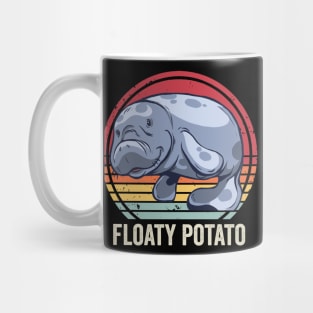 Funny Manatee Cute Floaty Potato Mug